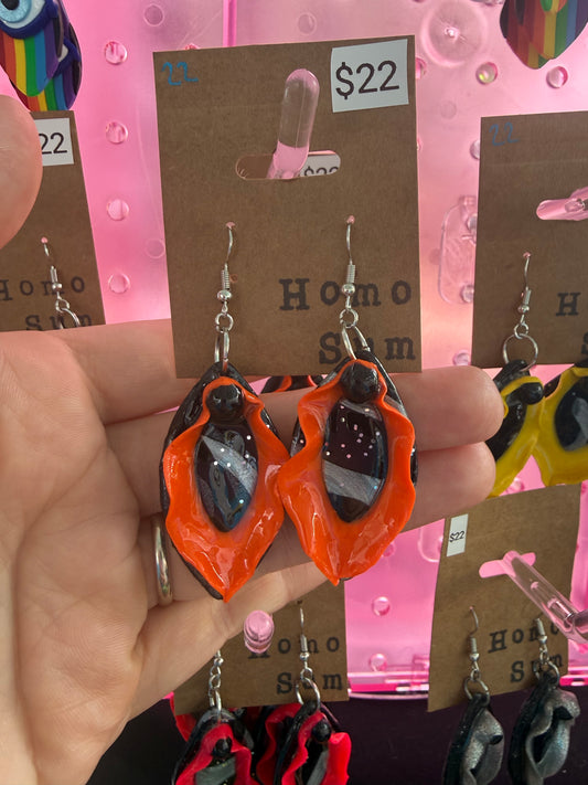 Colorful Vulva Earrings