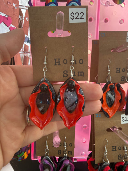 Colorful Vulva Earrings