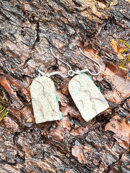 RIP and GAF Tombstone Dangle Earrings