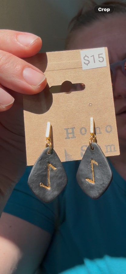 Elder Futhark Dangle Earrings