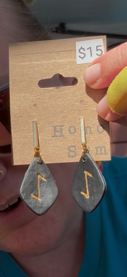 Elder Futhark Dangle Earrings