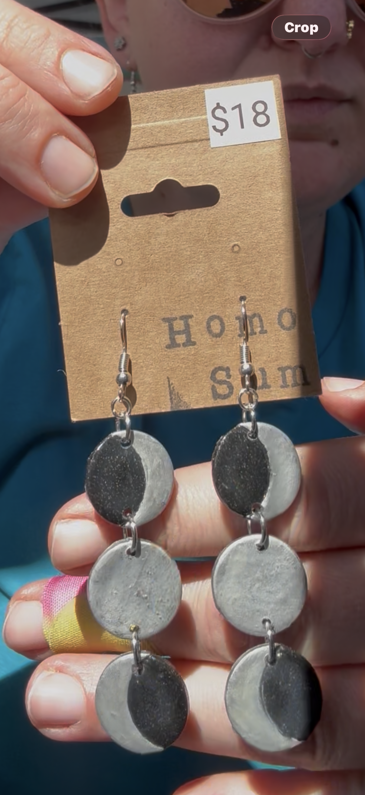 Triple Moon Dangle Earrings
